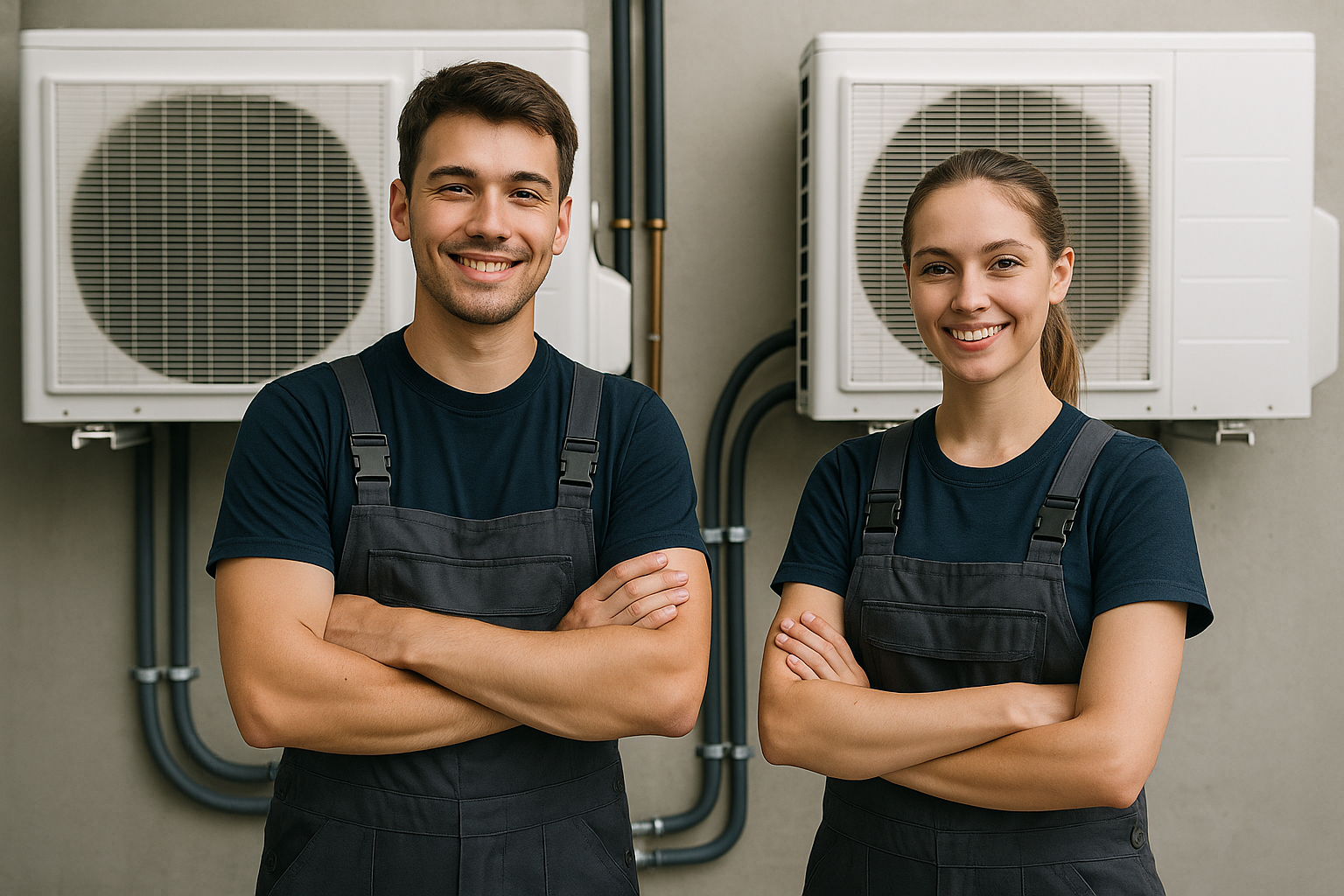 Junger Mechatroniker betreut moderne Kältetechnik